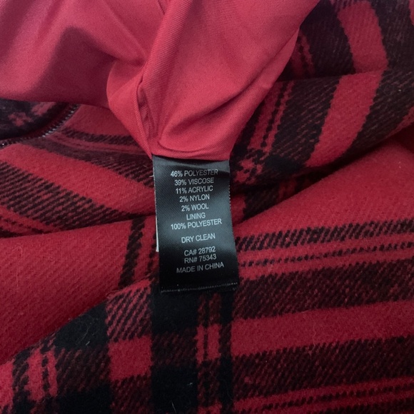 Wool Blend Faux Wrap Plaid Skirt Women's Size 8 - Picture 9 of 12